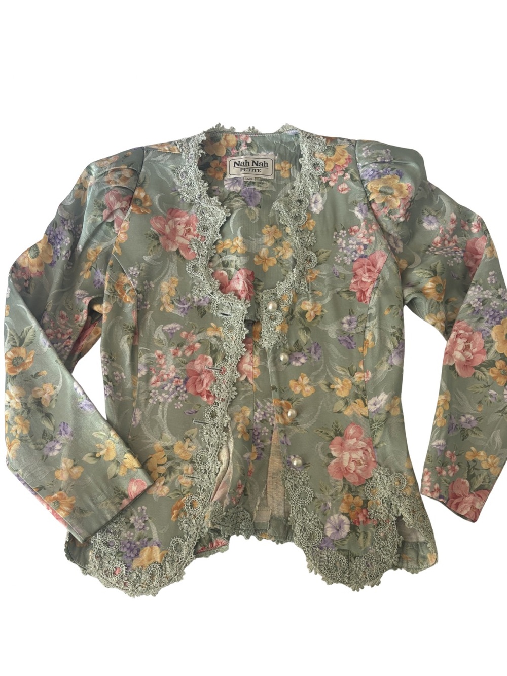 Victorian Coquette 80s / 90s Structured Button Down Top - Picture 4 of 10